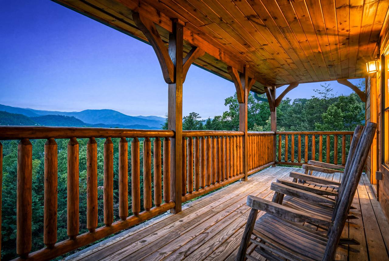 Spacious Deck With Rocking Chairs & Views Spacious Deck With Rocking Chairs & Views