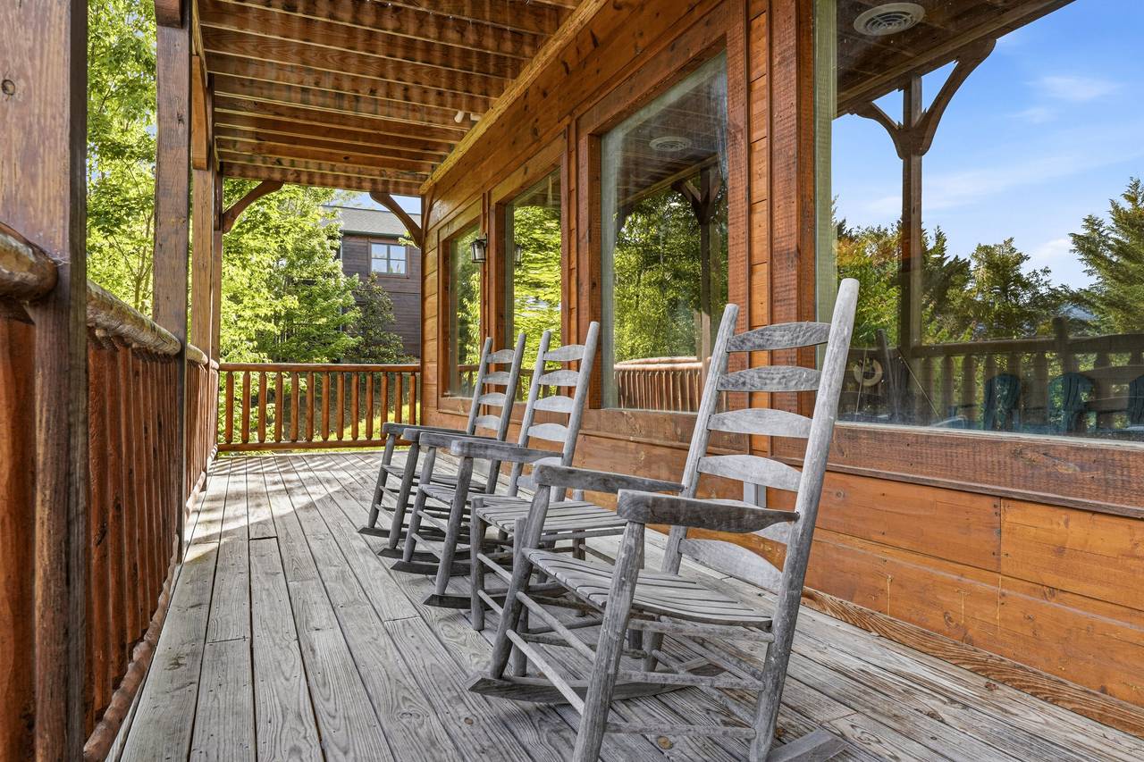 Spacious Deck With Rocking Chairs & Views Spacious Deck With Rocking Chairs & Views