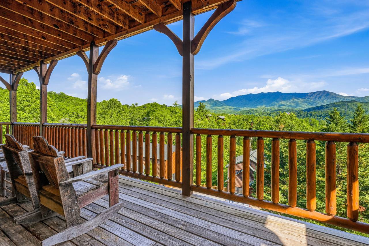 Spacious Deck With Rocking Chairs & Views Spacious Deck With Rocking Chairs & Views