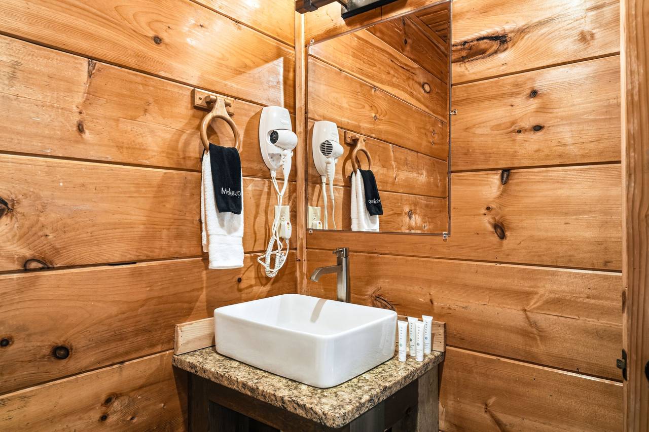 Full Bathroom by the Pool for Easy Access with Shower Full Bathroom by the Pool for Easy Access with Shower