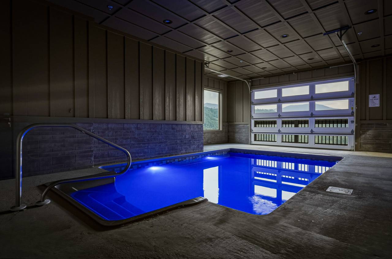 Private indoor heated pool for year-round swimming fun Private indoor heated pool for year-round swimming fun