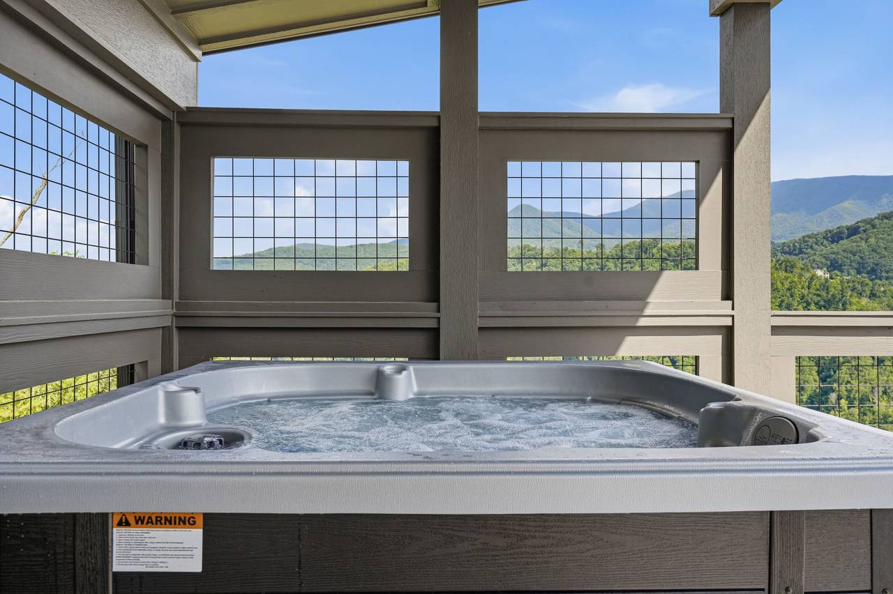 Relax in the rooftop hot tub under the Smoky Mountain sky Relax in the rooftop hot tub under the Smoky Mountain sky