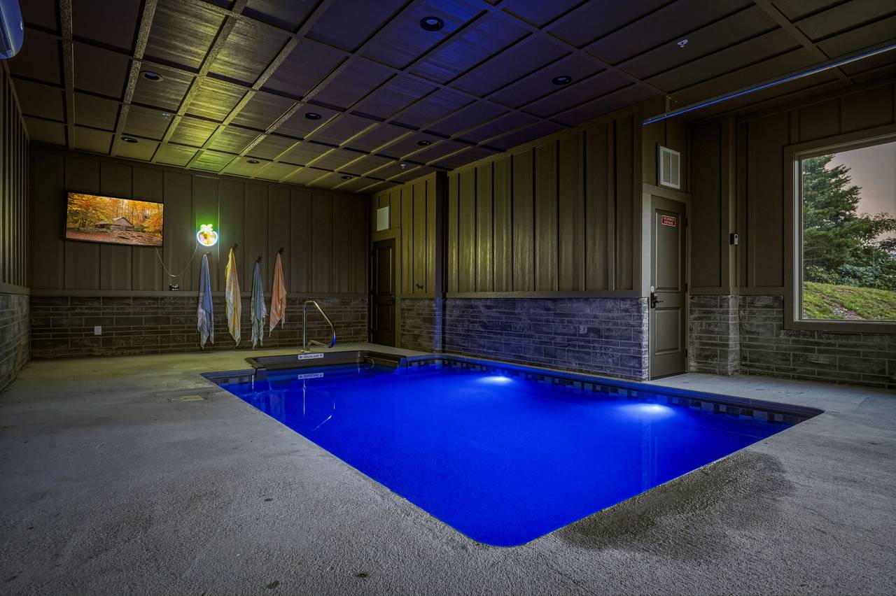 Lower-level heated pool offers fun in every season Lower-level heated pool offers fun in every season