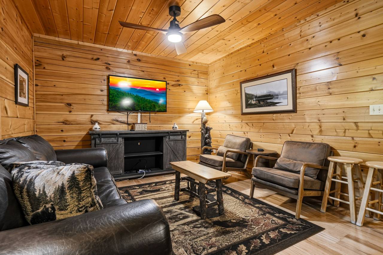Additional Living Area on Lower Level For Movies & Relaxing Additional Living Area on Lower Level For Movies & Relaxing