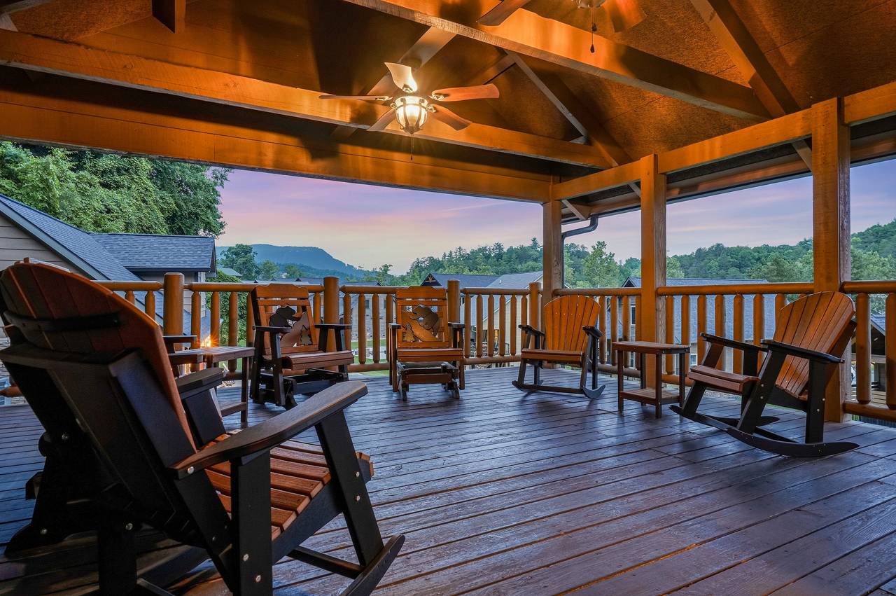 Spacious decks designed for gathering and relaxing Spacious decks designed for gathering and relaxing