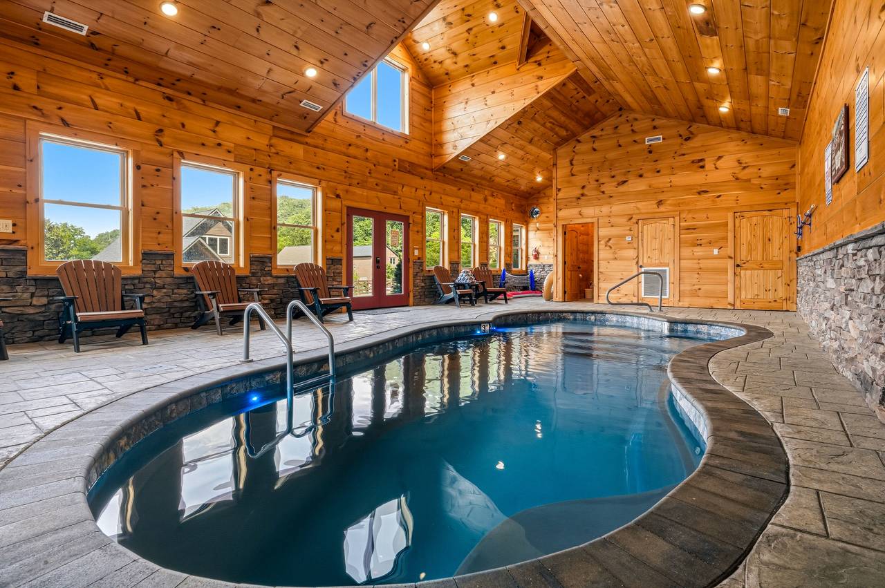 Relax poolside in the private indoor pool house Relax poolside in the private indoor pool house