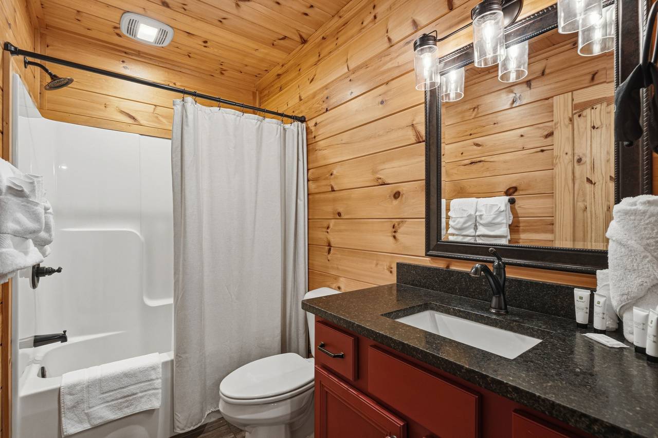 One of six full bathrooms for guest convenience One of six full bathrooms for guest convenience