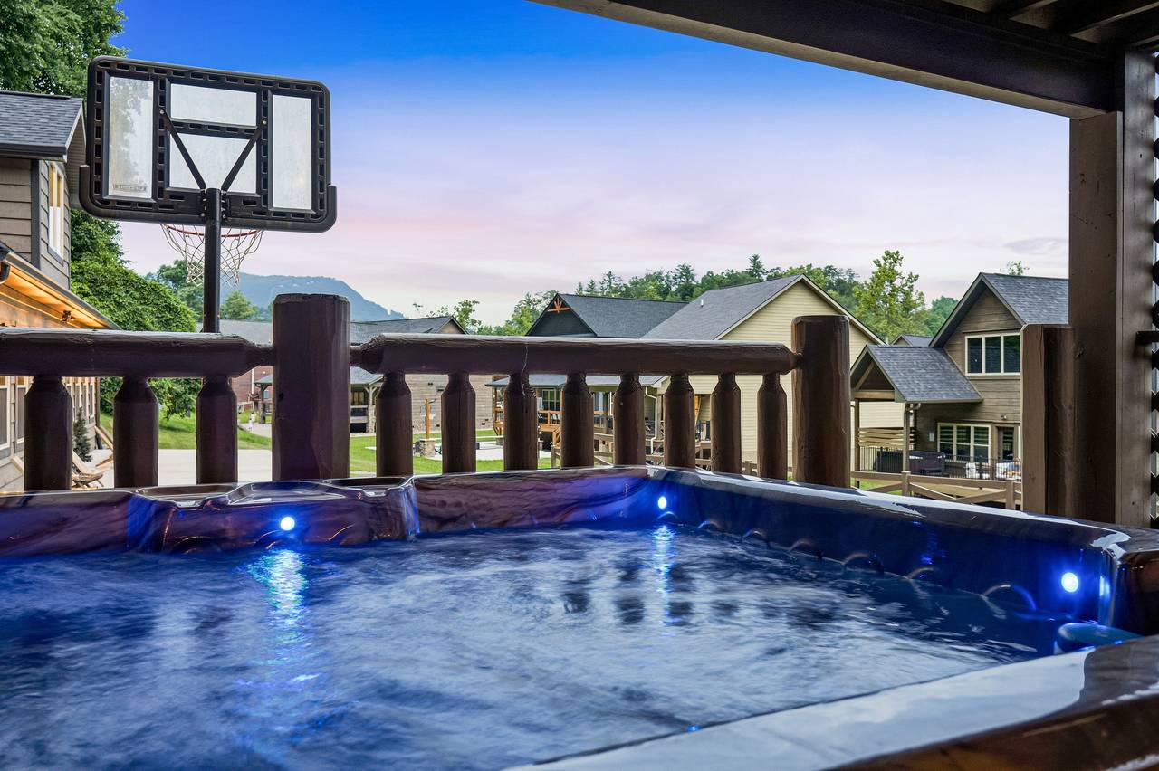 Private hot tub for relaxing after a day in the Smokies Private hot tub for relaxing after a day in the Smokies