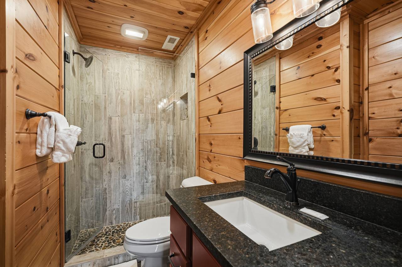 One of six full bathrooms for guest convenience One of six full bathrooms for guest convenience