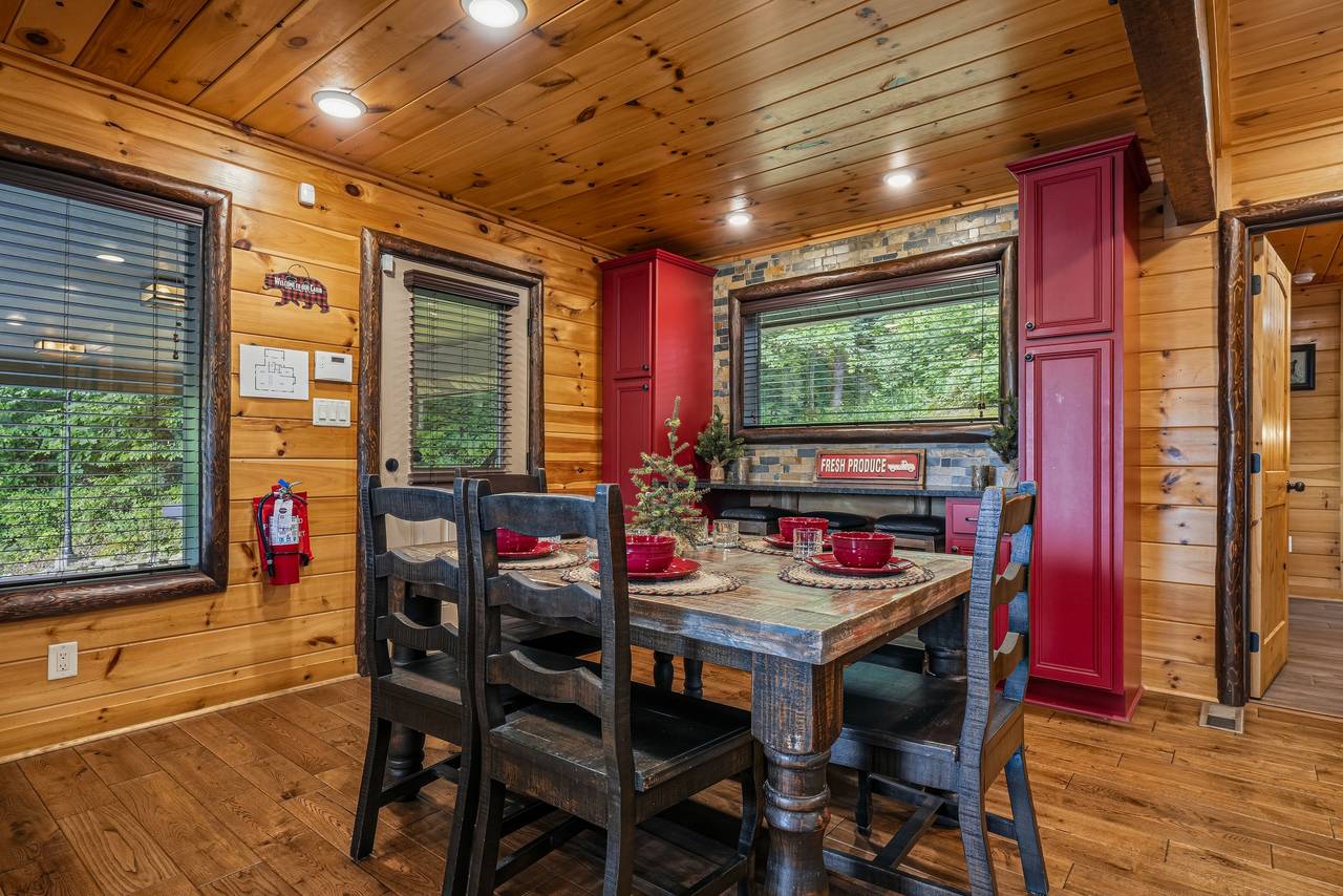 Dining area perfect for family meals and games Dining area perfect for family meals and games