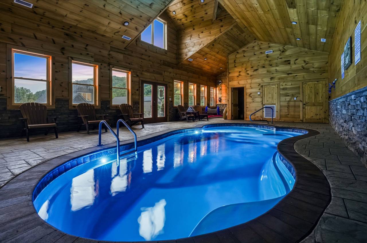Award-winning indoor pool house with heated pool Award-winning indoor pool house with heated pool