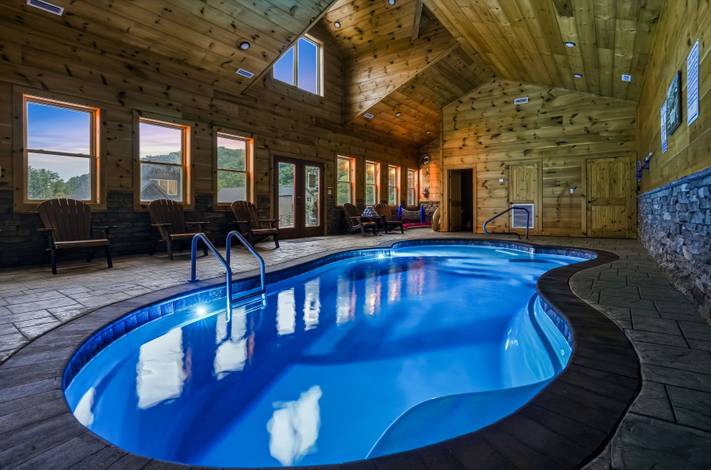 Award-winning indoor pool house with heated pool Award-winning indoor pool house with heated pool
