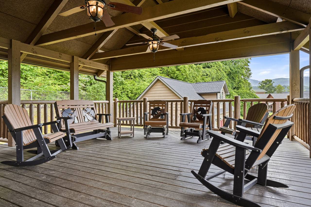 Spacious decks designed for gathering and relaxing Spacious decks designed for gathering and relaxing
