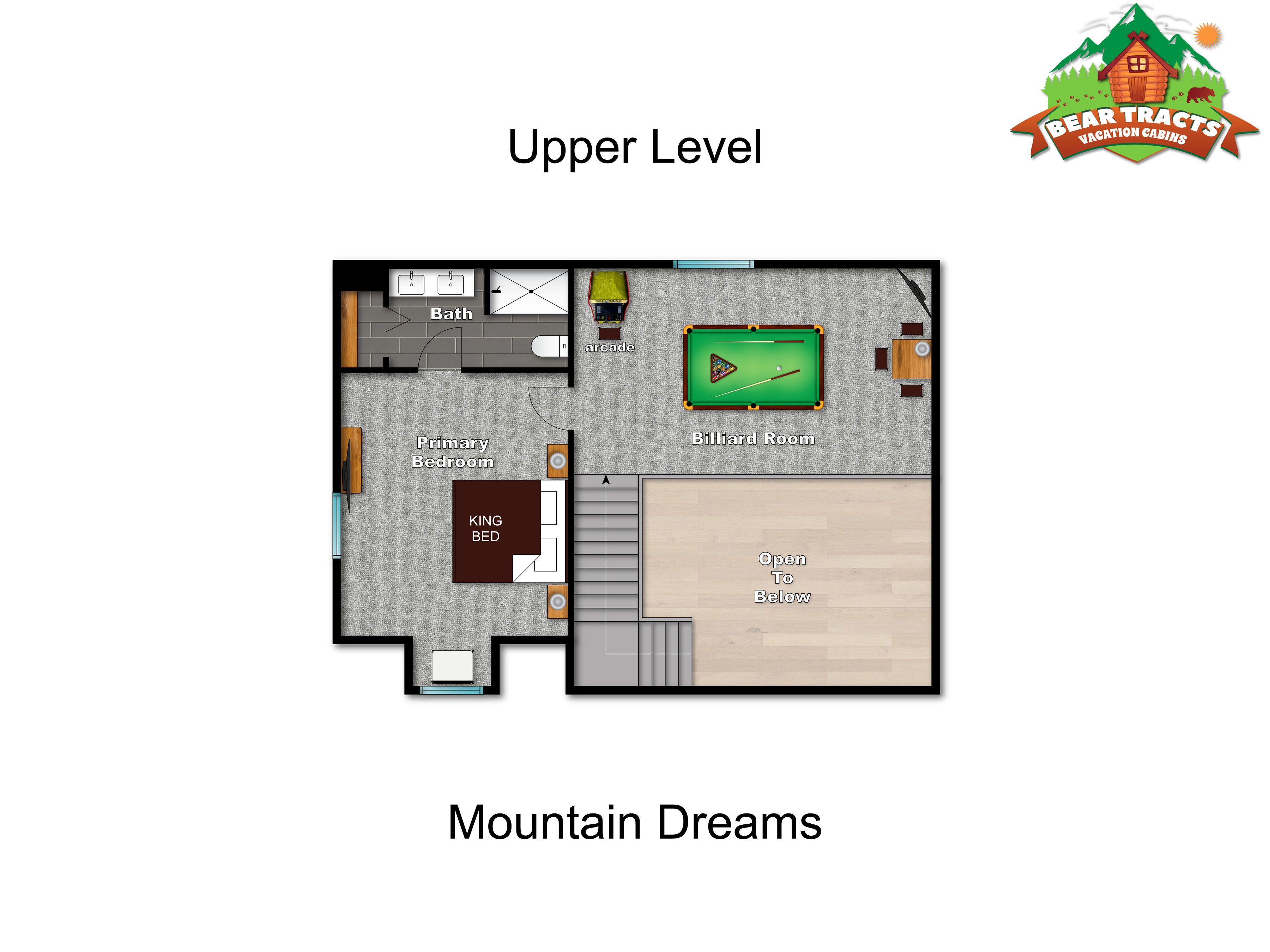 Upper level floor plan