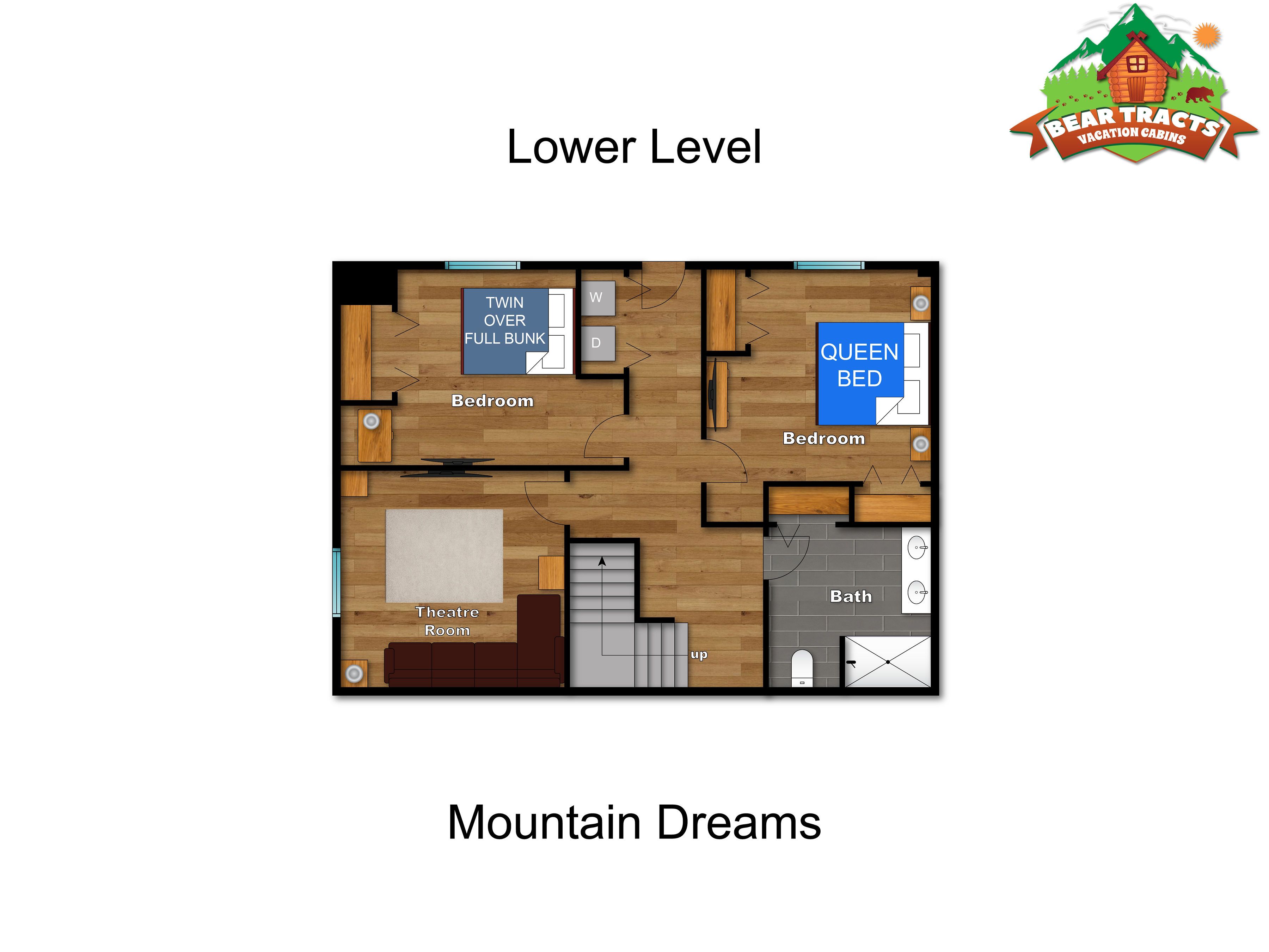 Lower level floor plan