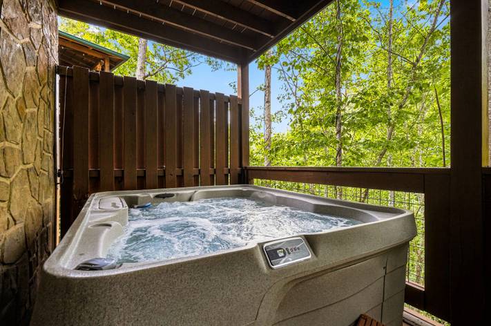 Relax in the hot tub after a day exploring Gatlinburg Relax in the hot tub after a day exploring Gatlinburg