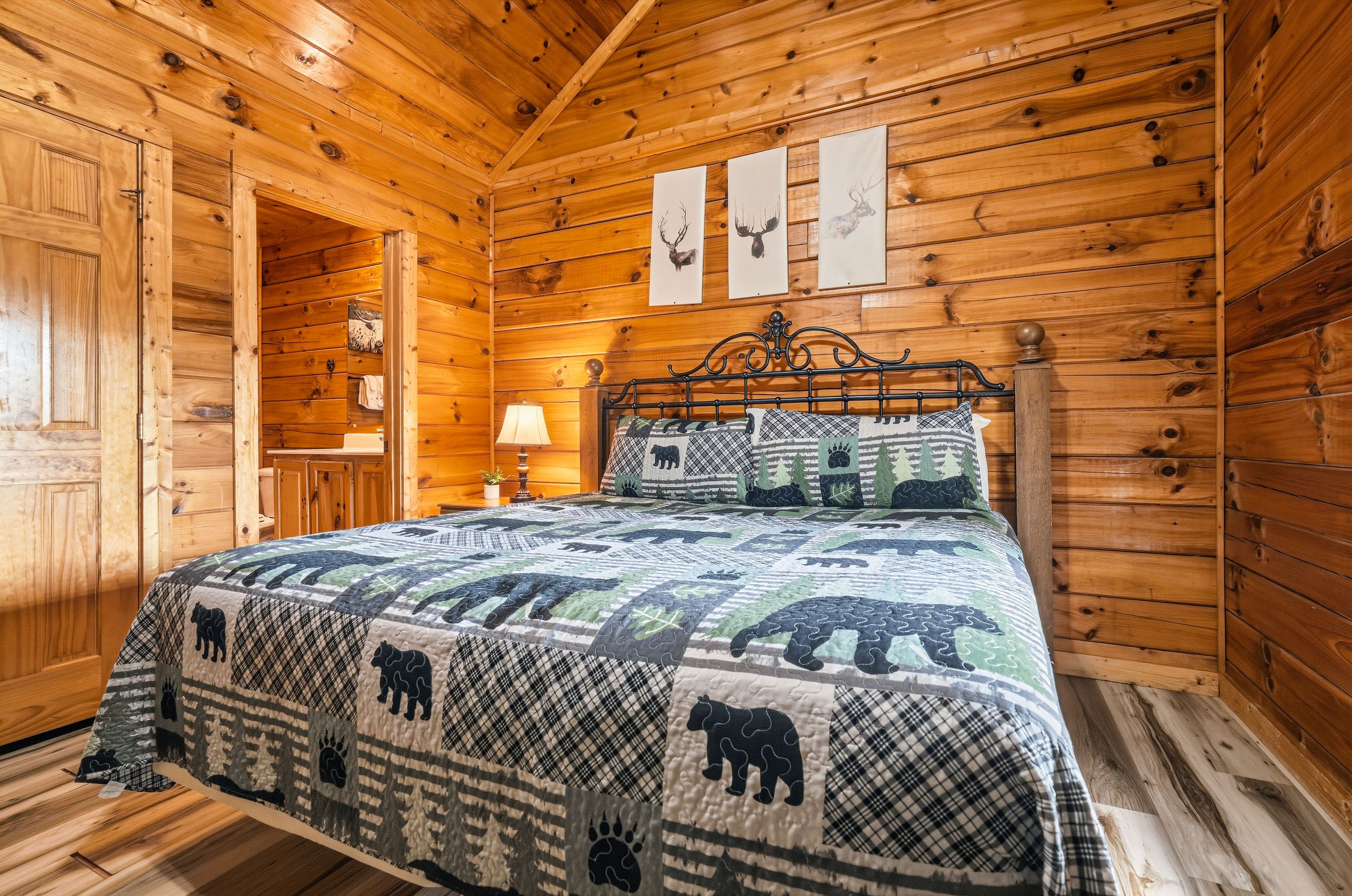 Upper-level king bedroom with ensuite bath