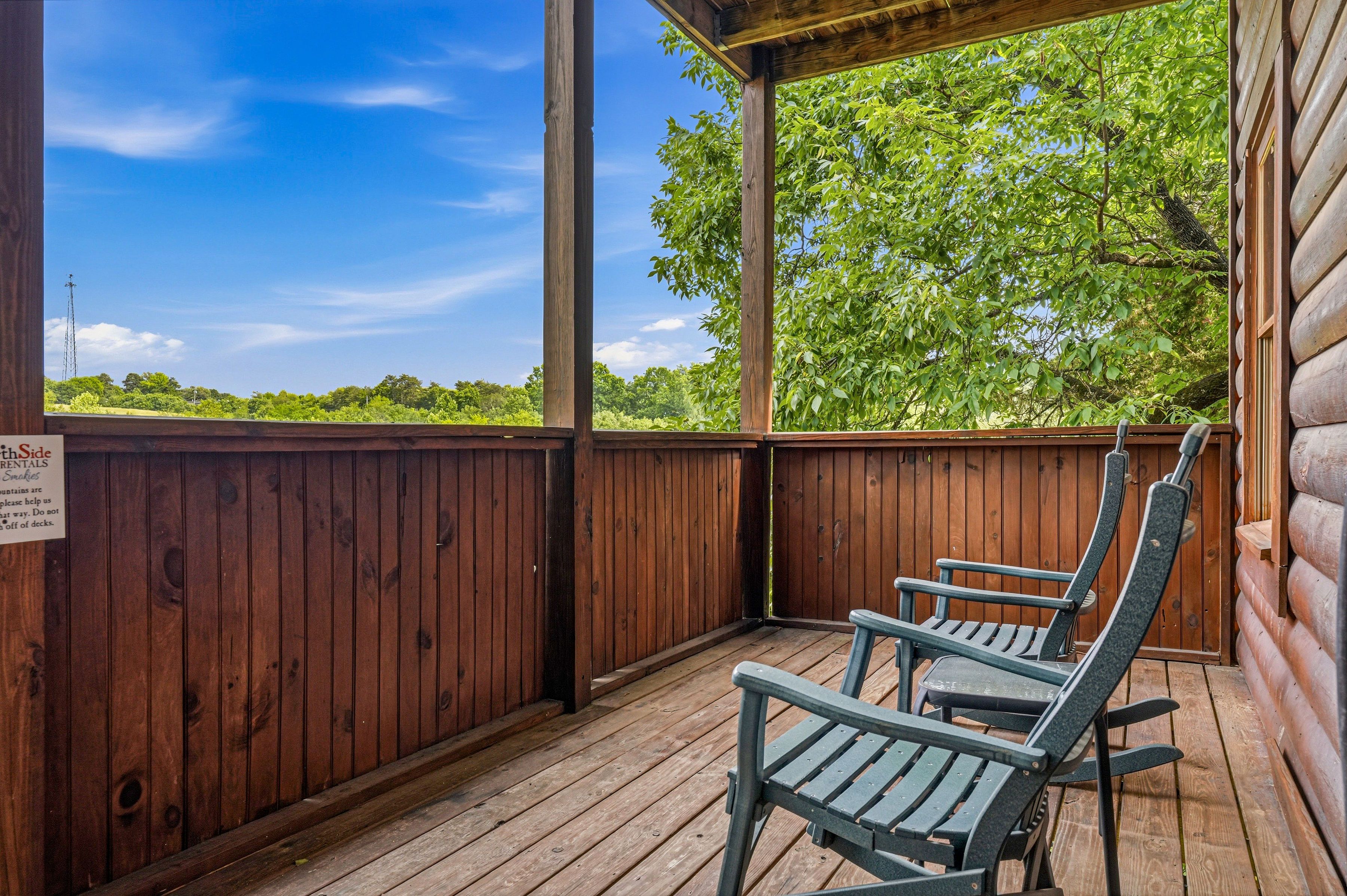 Multi-level decks with outdoor seating