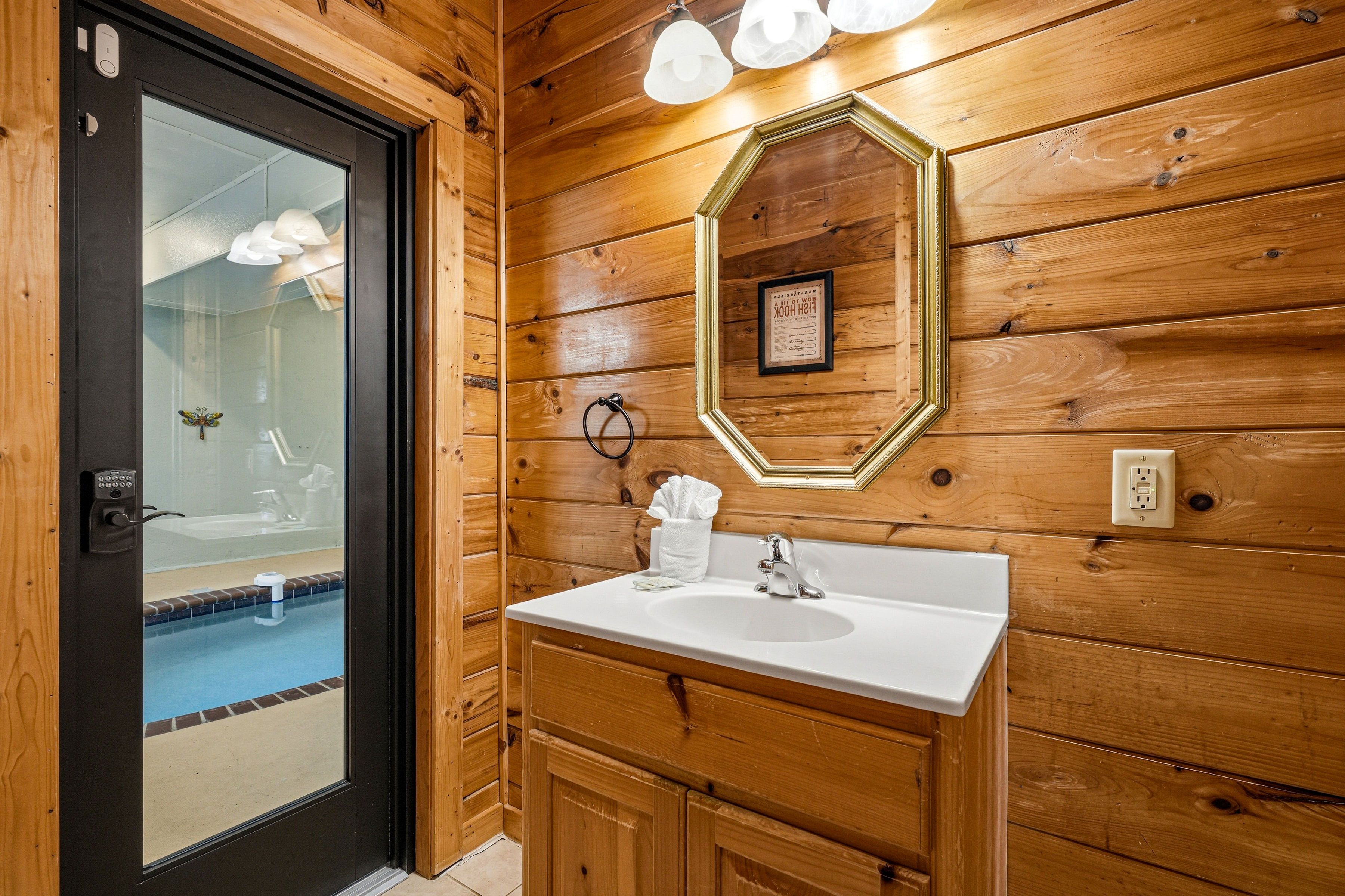 Lower level full bath with walk-in shower