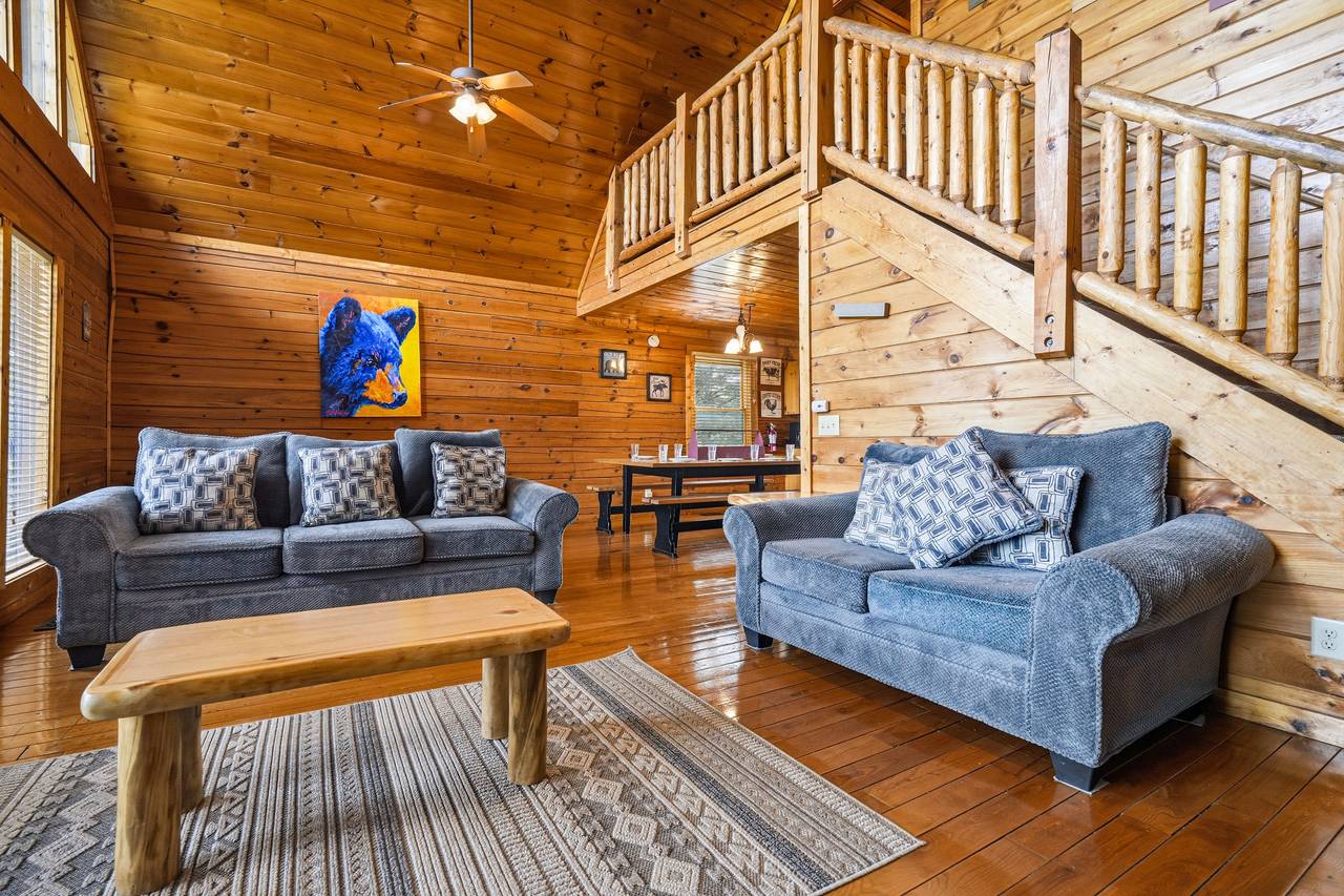 Open living room with comfortable seating Open living room with comfortable seating
