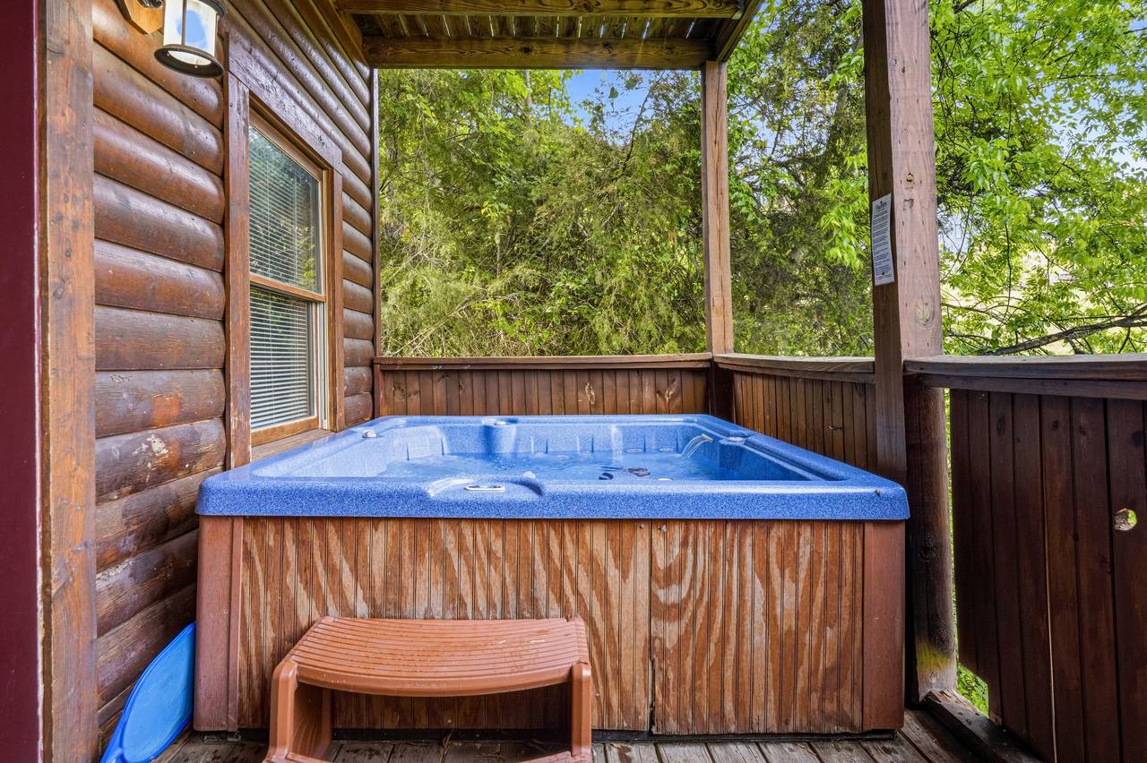 Private hot tub for relaxing after adventures Private hot tub for relaxing after adventures