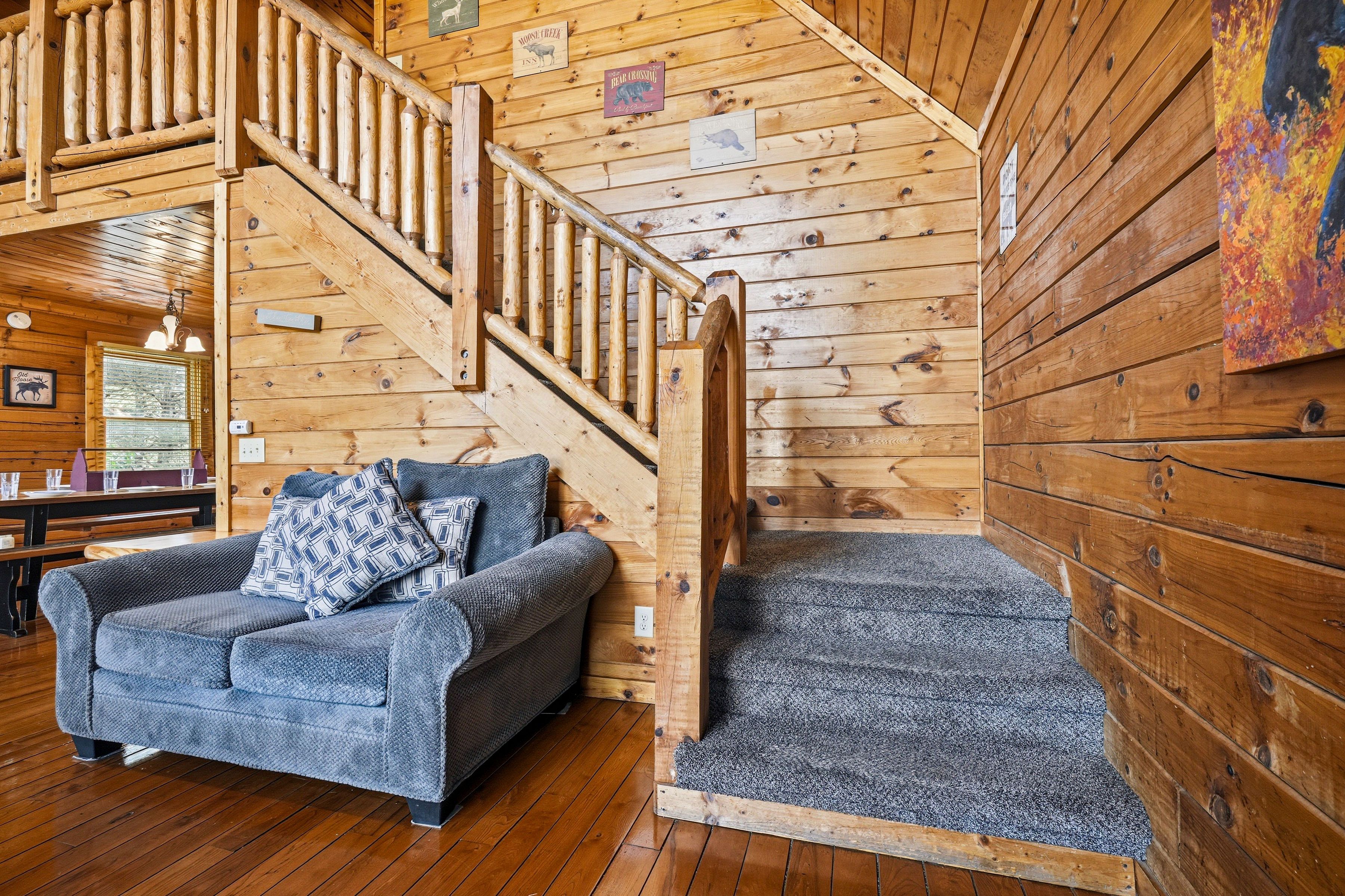 Staircase to the upper level