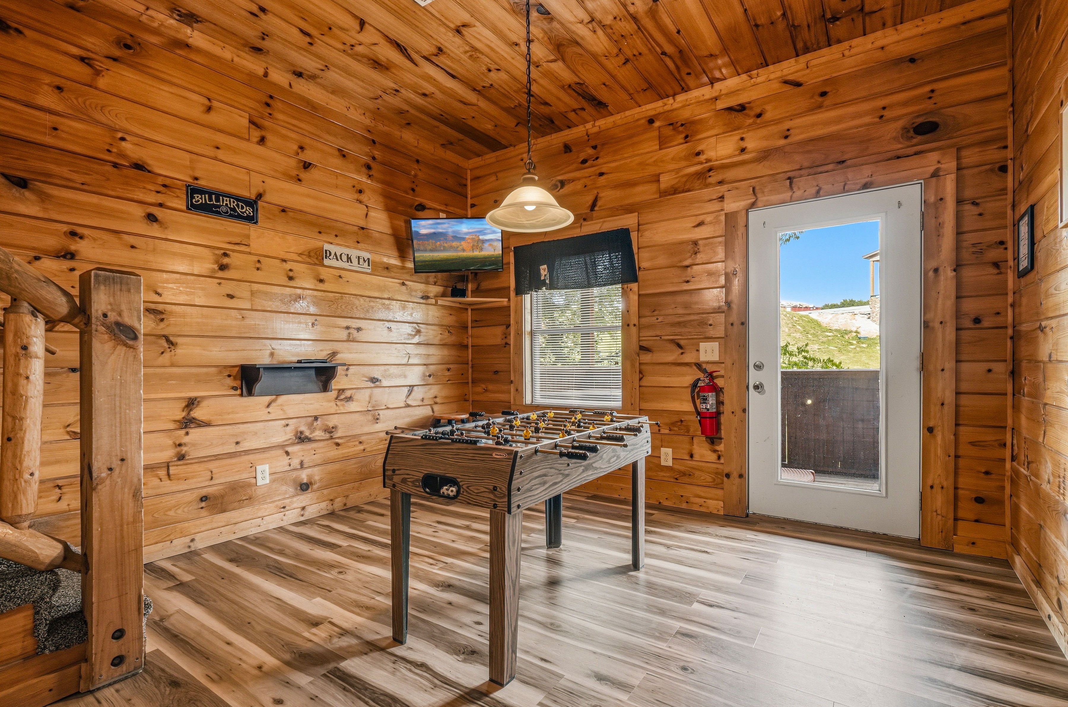 Foosball table for friendly competition