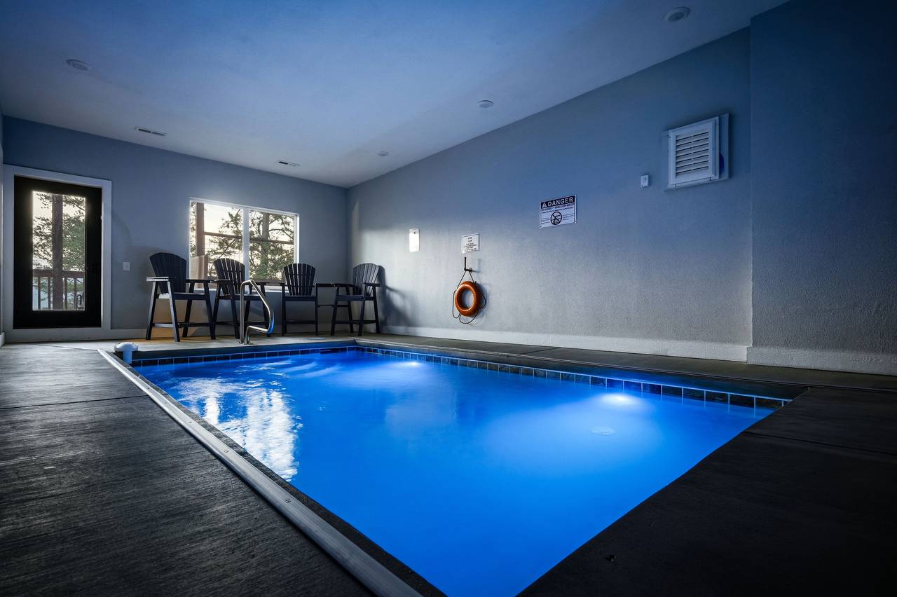 <span class="name">Lower-level private indoor swimming pool</span> <span class="name">Lower-level private indoor swimming pool</span>