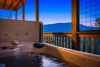 <span class="name">Private hot tub for relaxing after a day of adventure</span> <span class="name">Private hot tub for relaxing after a day of adventure</span>