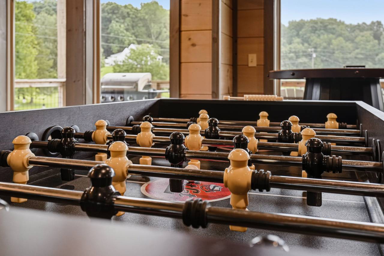 <span class="name">Foosball table adds more fun to the game room</span> <span class="name">Foosball table adds more fun to the game room</span>