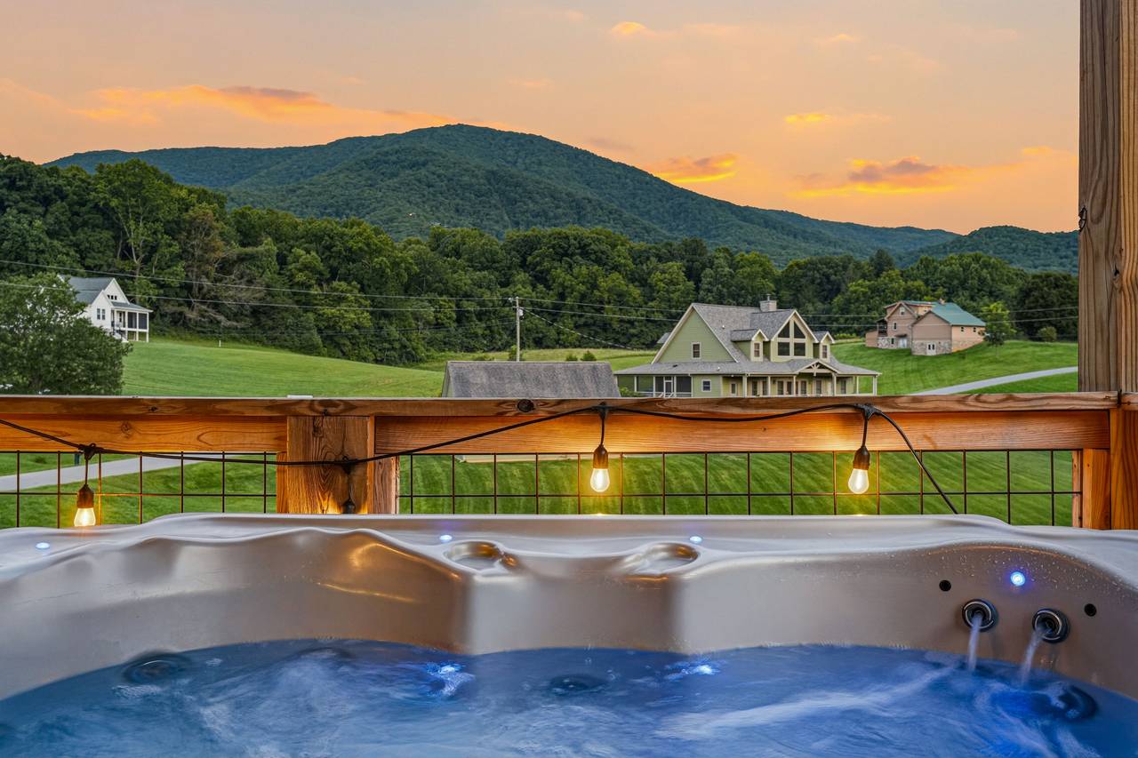 <span class="name">Private hot tub is perfect after a day of exploring</span> <span class="name">Private hot tub is perfect after a day of exploring</span>