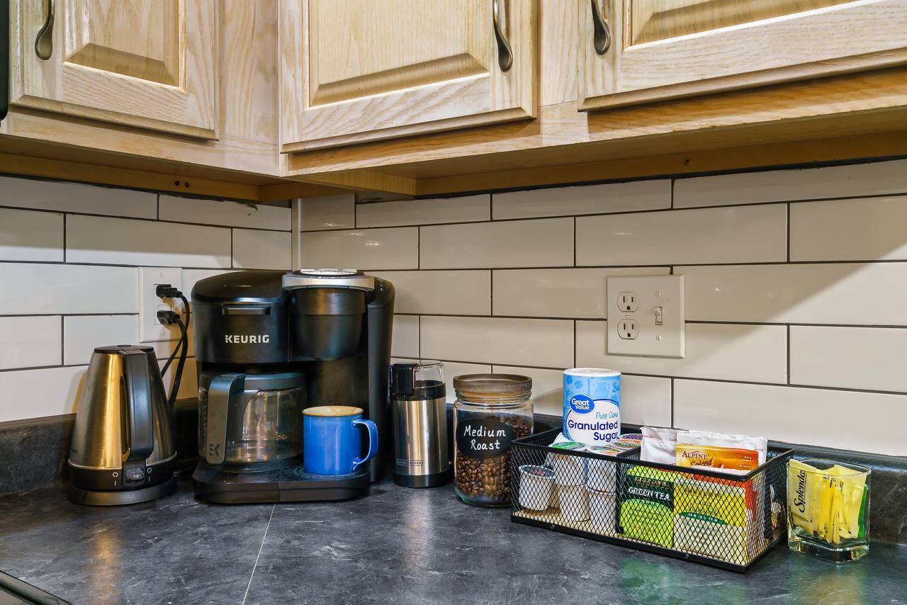 Kitchen beverage station for your favorite drinks Kitchen beverage station for your favorite drinks