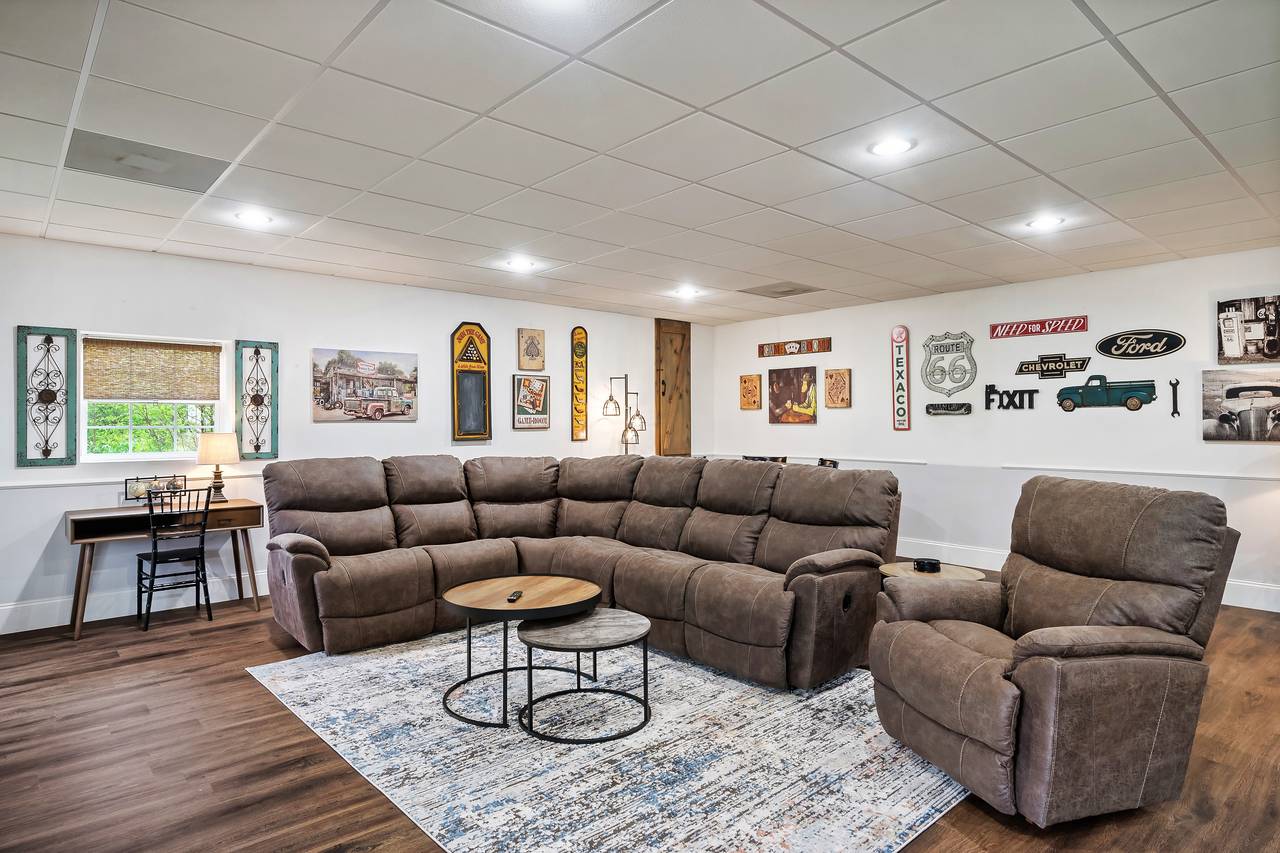 Oversized game room built for family fun Oversized game room built for family fun