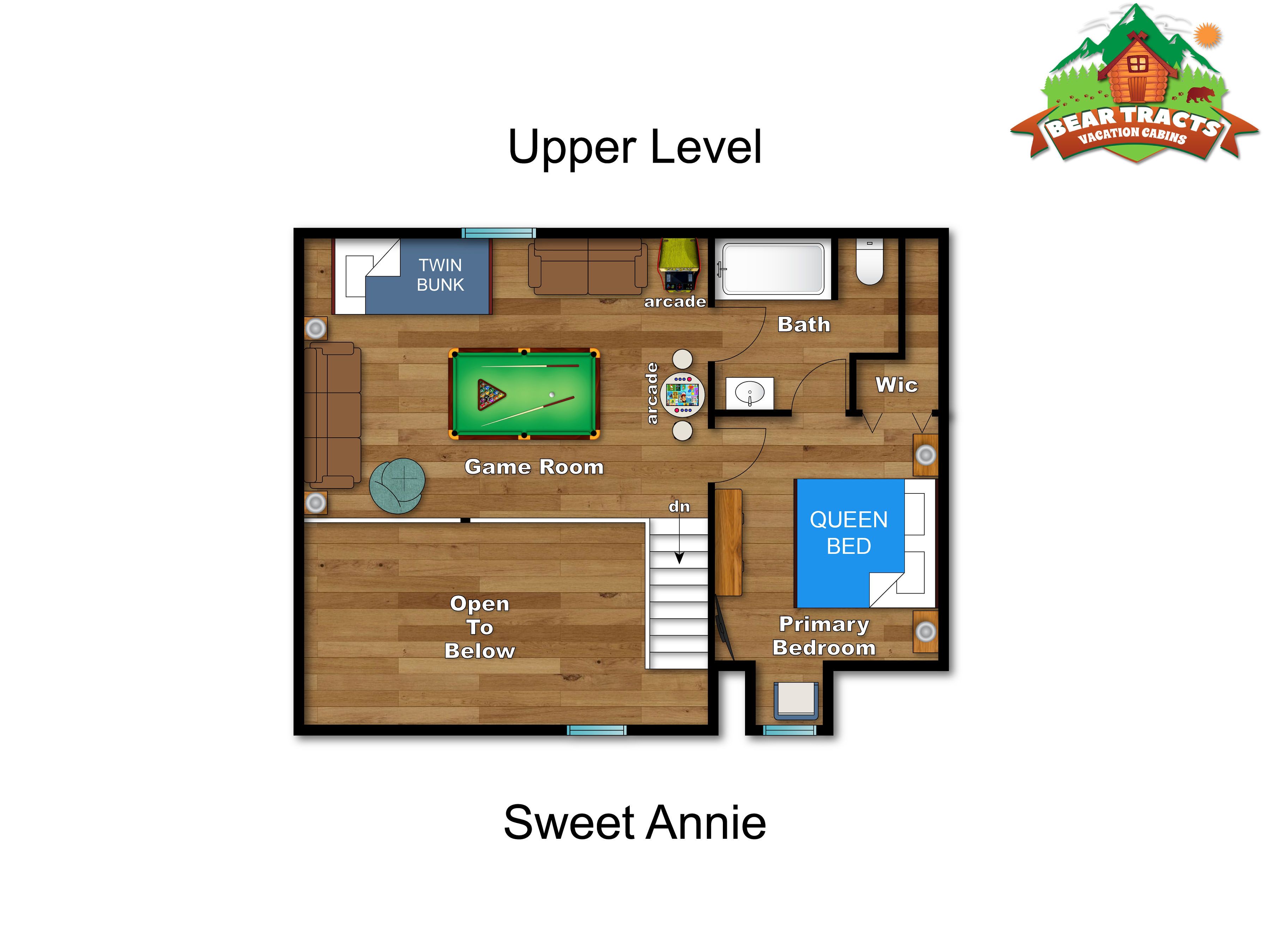 <span class="name">Upper level floor plan</span>