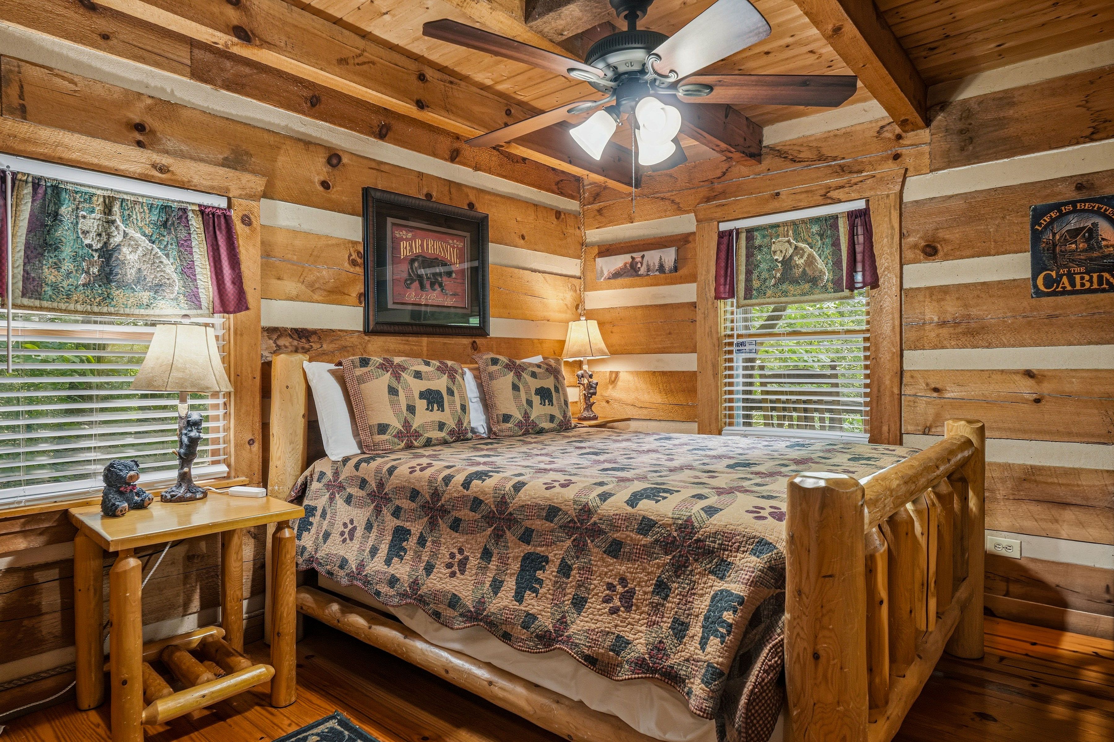 <span class="name">Entry-level bedroom with a comfortable queen bed</span>