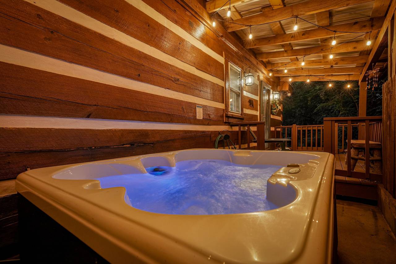 <span class="name">Private hot tub for relaxing after mountain adventures</span> <span class="name">Private hot tub for relaxing after mountain adventures</span>