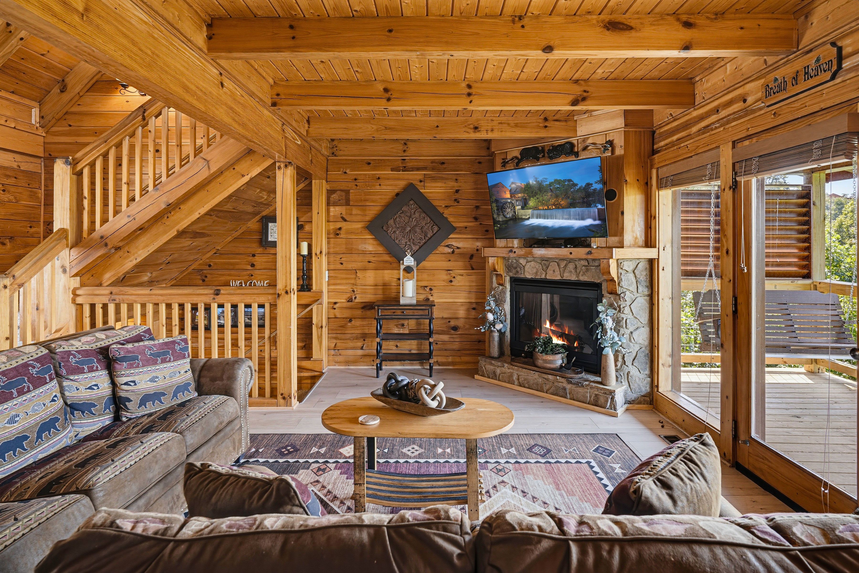 <span class="name">Open living space provides direct access to the deck</span>