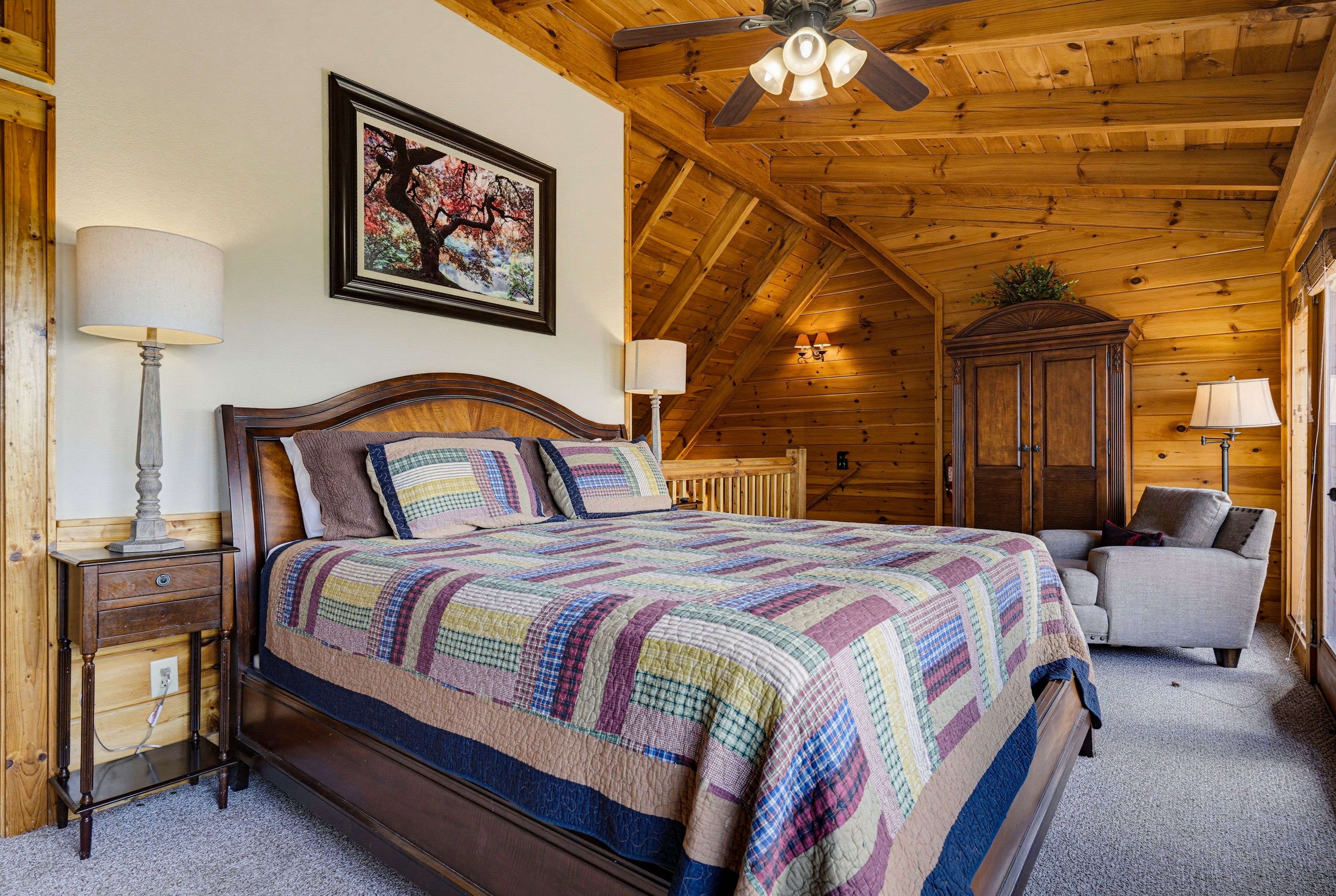 <span class="name">Relax in the king bed after exploring the Smoky Mountains</span>
