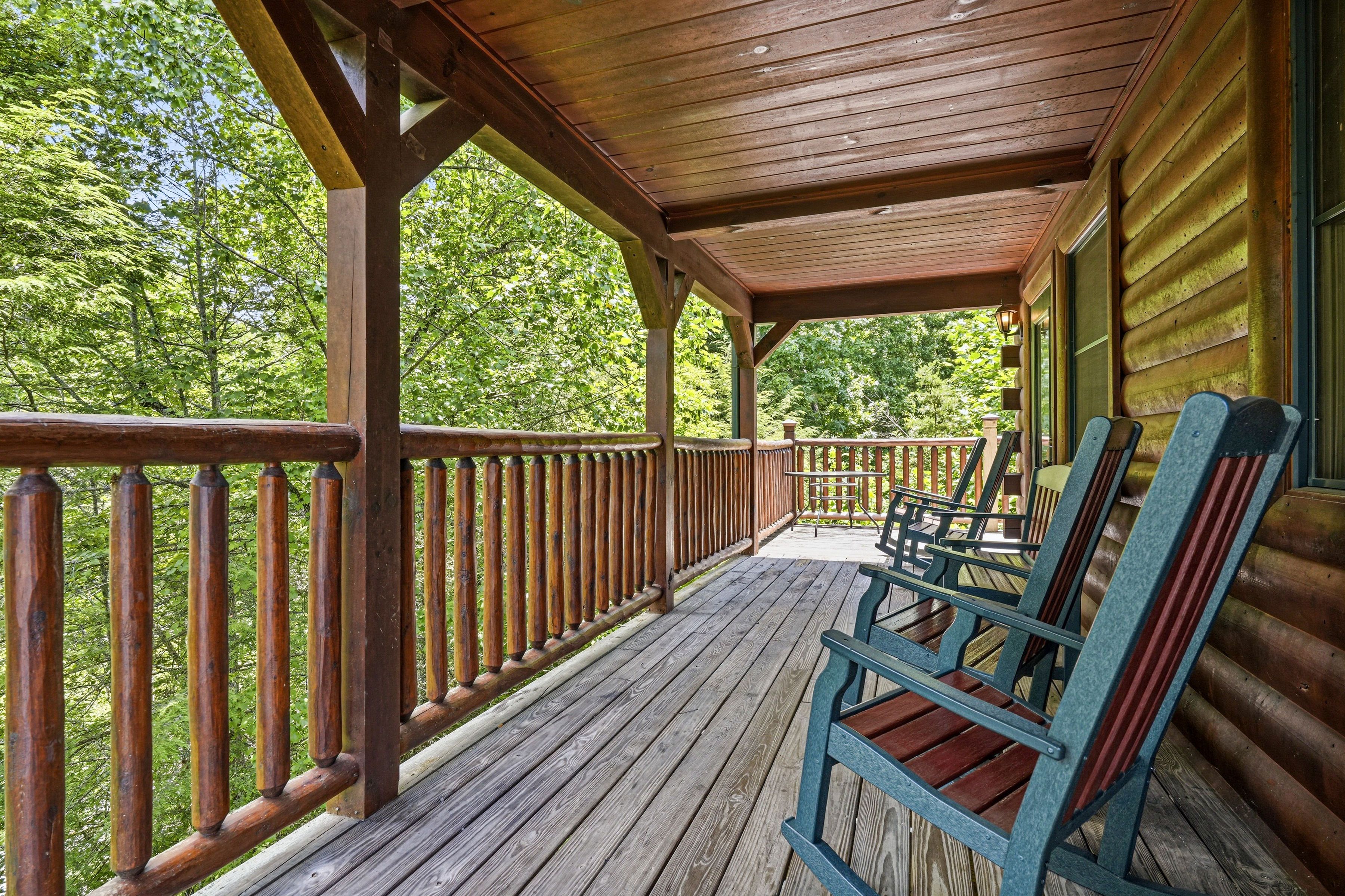 Outdoor seating for fresh mountain air