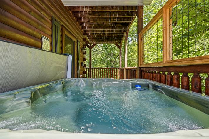 Private hot tub for relaxing Smoky Mountain soaks Private hot tub for relaxing Smoky Mountain soaks