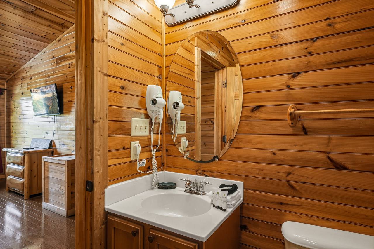 Full bathroom with tub shower combo Full bathroom with tub shower combo