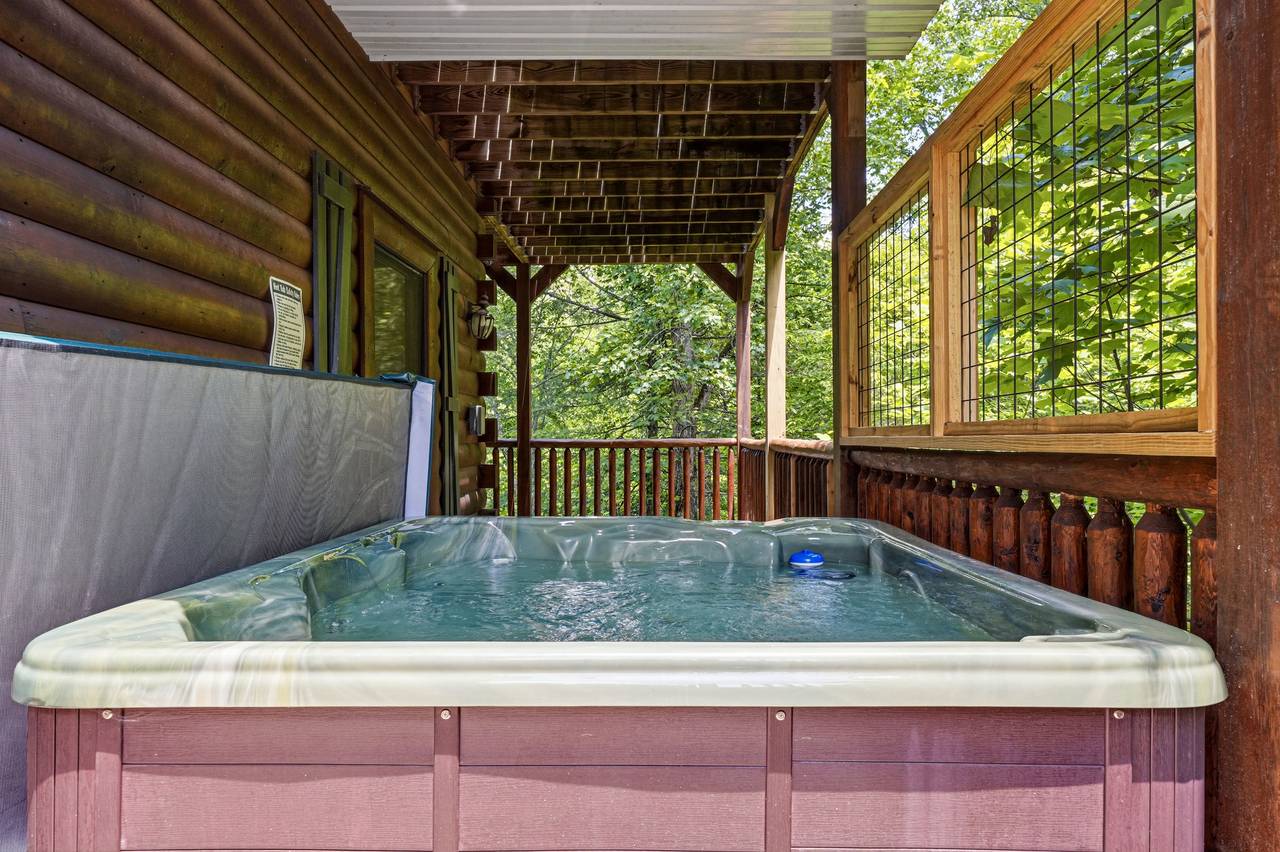 Private hot tub for relaxing Smoky Mountain soaks Private hot tub for relaxing Smoky Mountain soaks