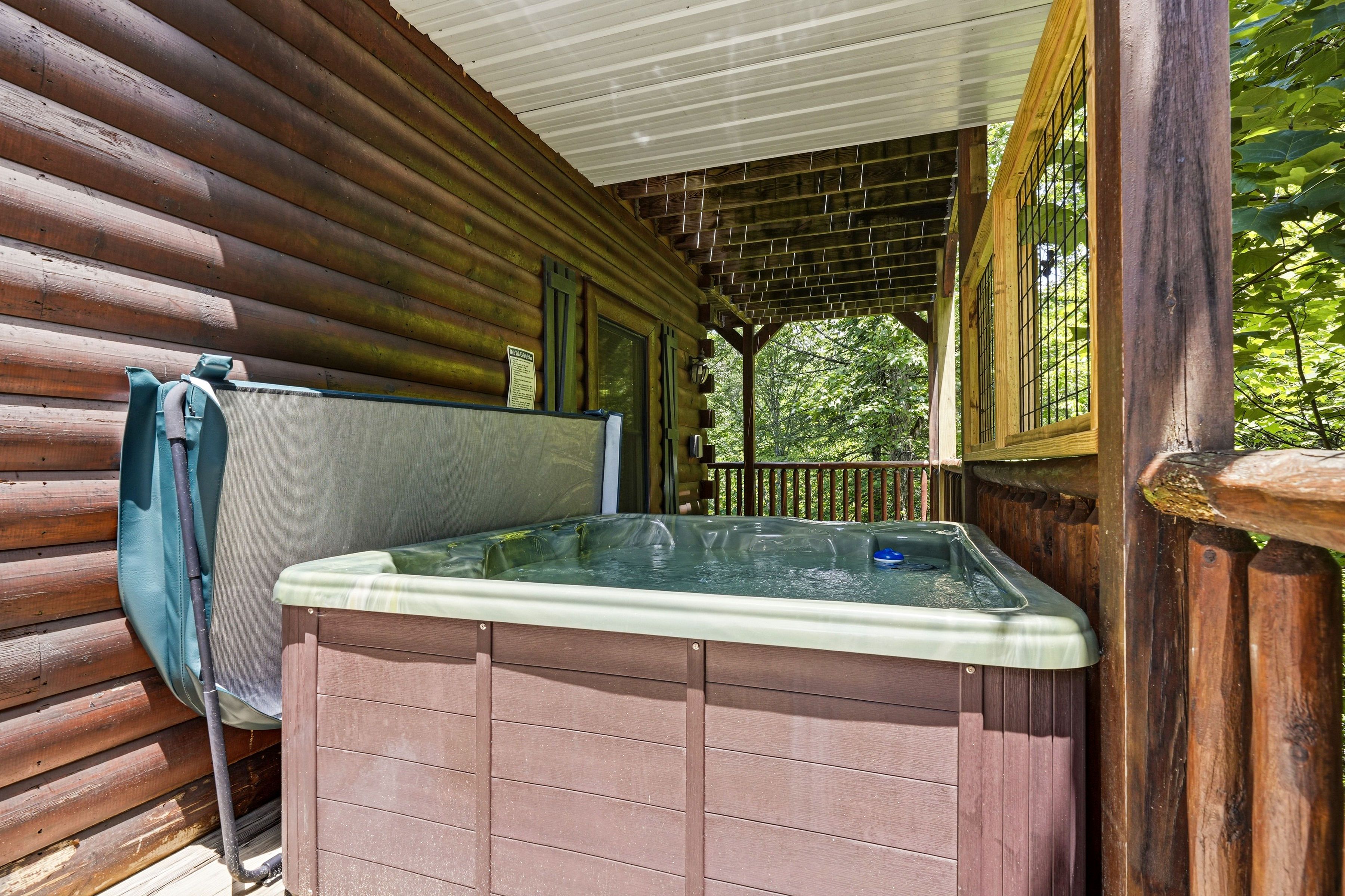 Private hot tub for relaxing Smoky Mountain soaks