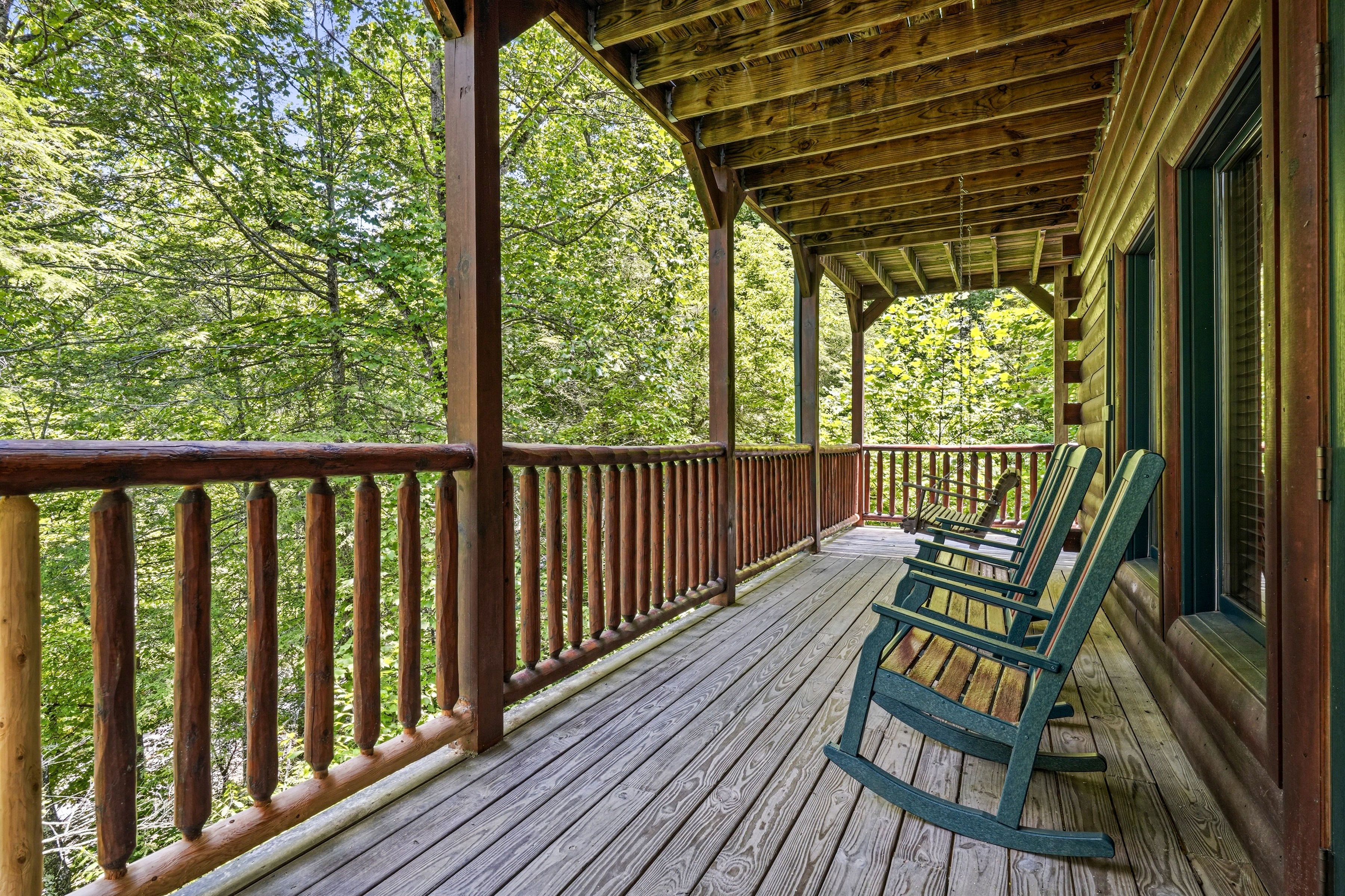 Outdoor seating for fresh mountain air