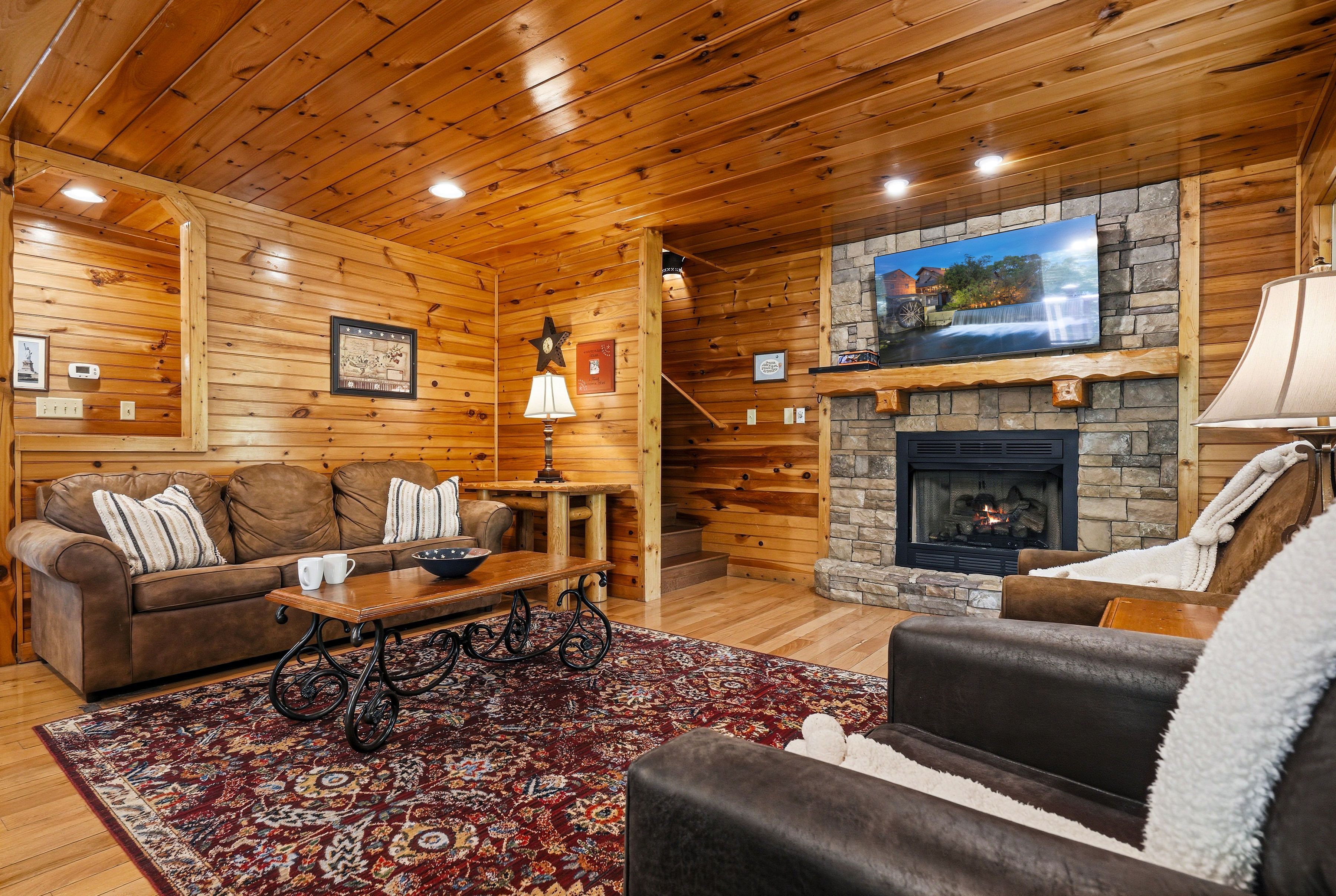 Living room with sleeper sofa.
