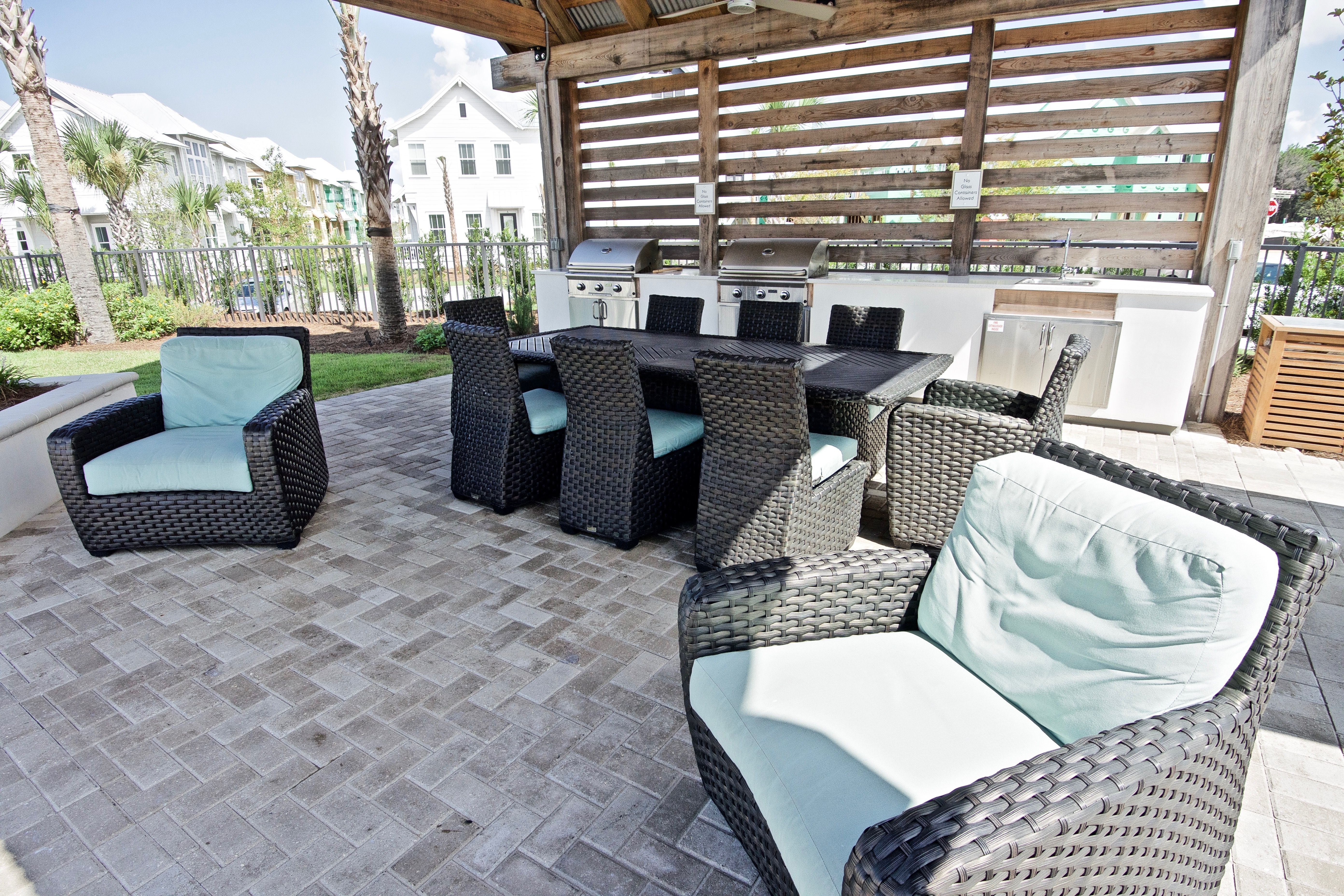 Propane Grills at the Pool