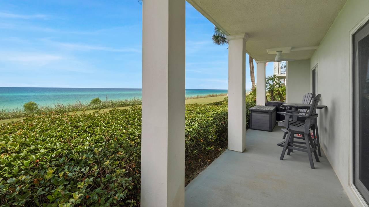 Sand Cliffs 118 Porch with Gulf View Sand Cliffs 118 Porch with Gulf View