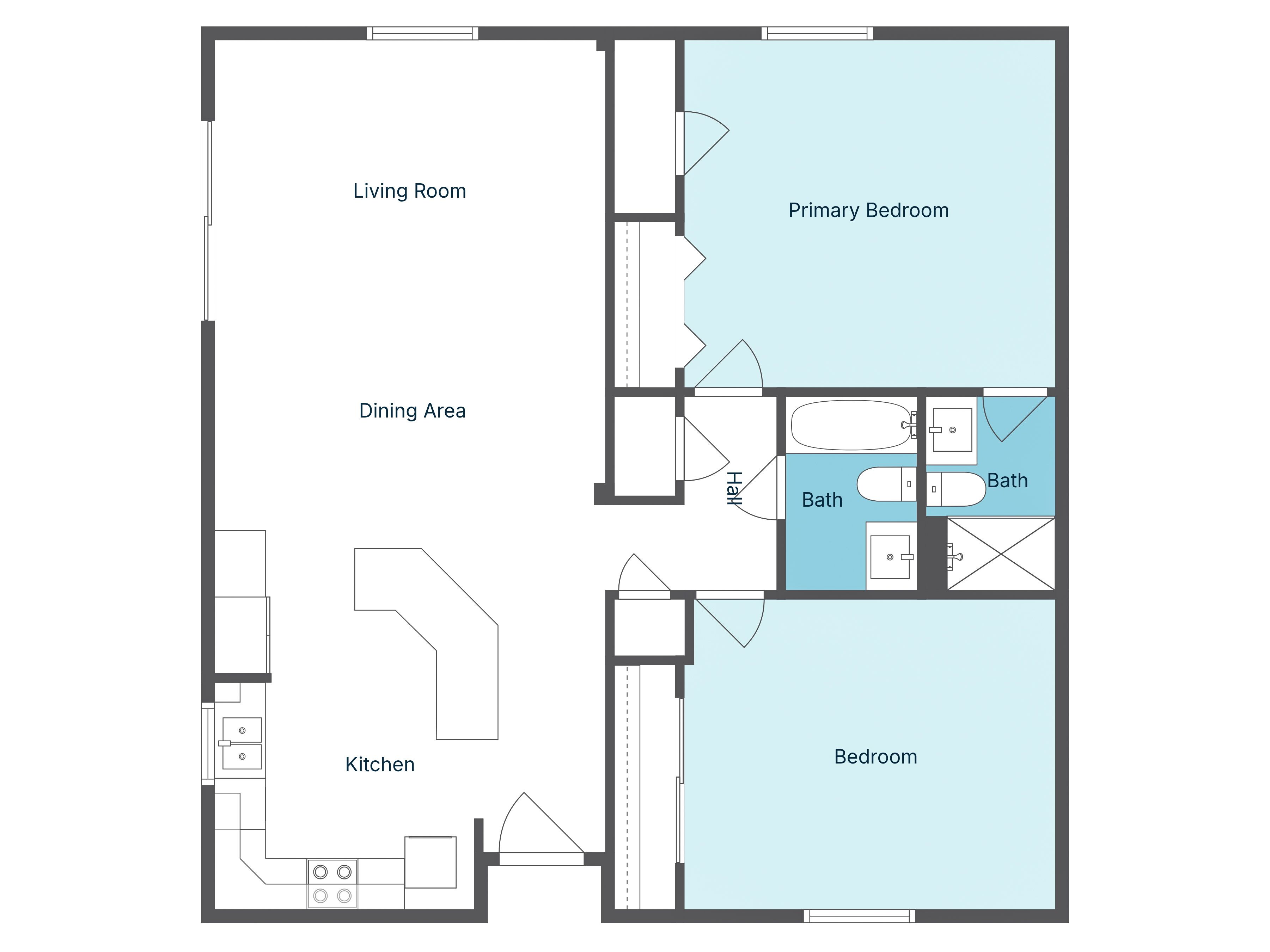 Sand Cliffs 415 - Floor Plan