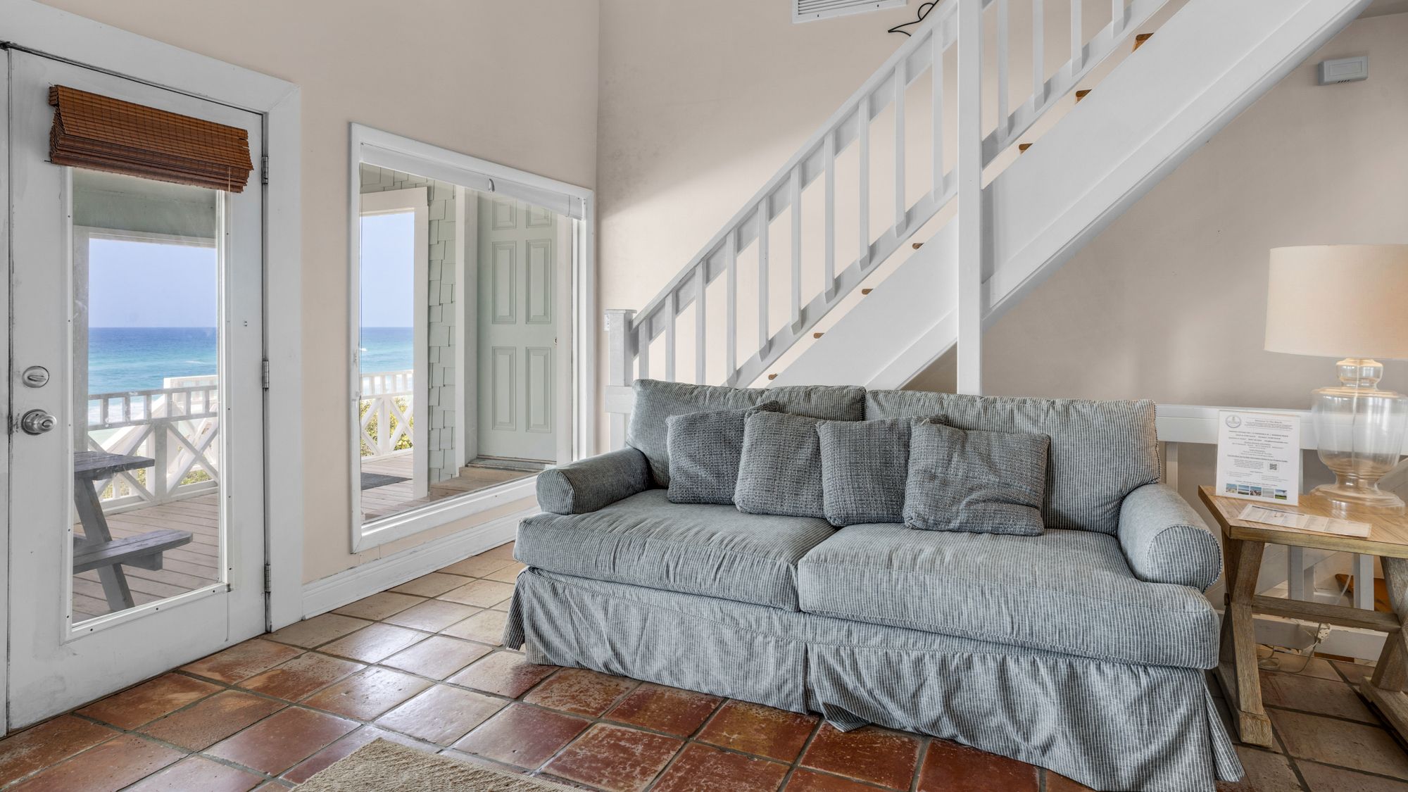 Paradise Cottage Too Living Area with Gulf View