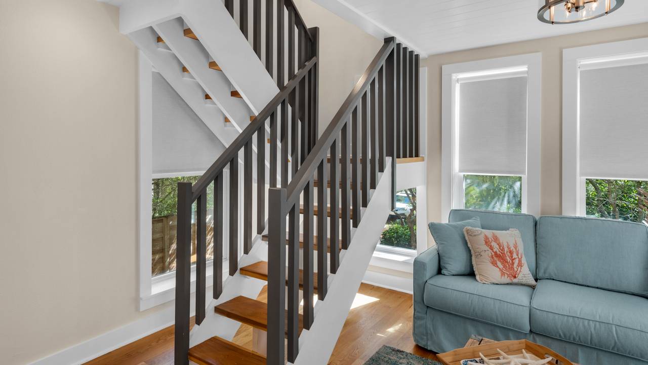 Petit Bonheur 2nd Floor Bedroom Stairs to Crow's Nest Petit Bonheur 2nd Floor Bedroom Stairs to Crow's Nest